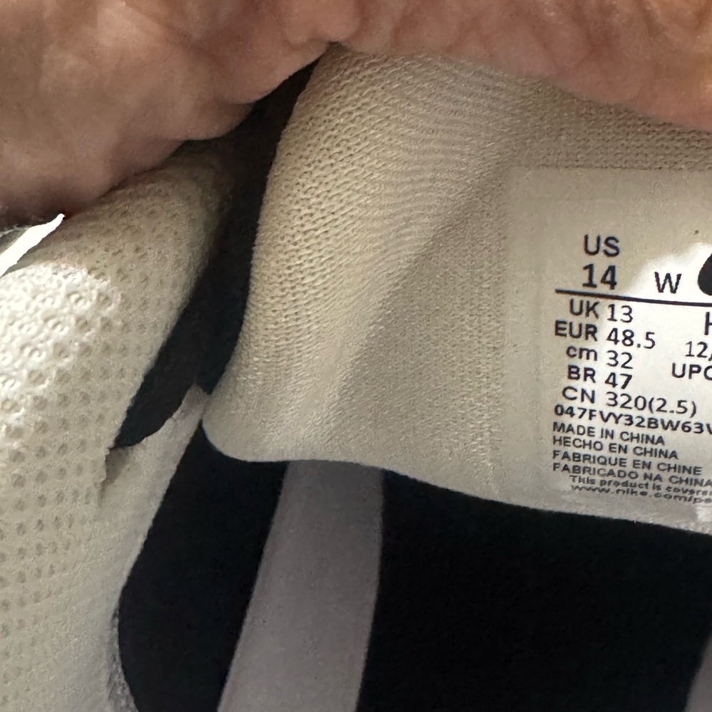 Nike Alpha Menace pro 4 Black white and Gray football cleats size 14 new - Picture 7 of 9